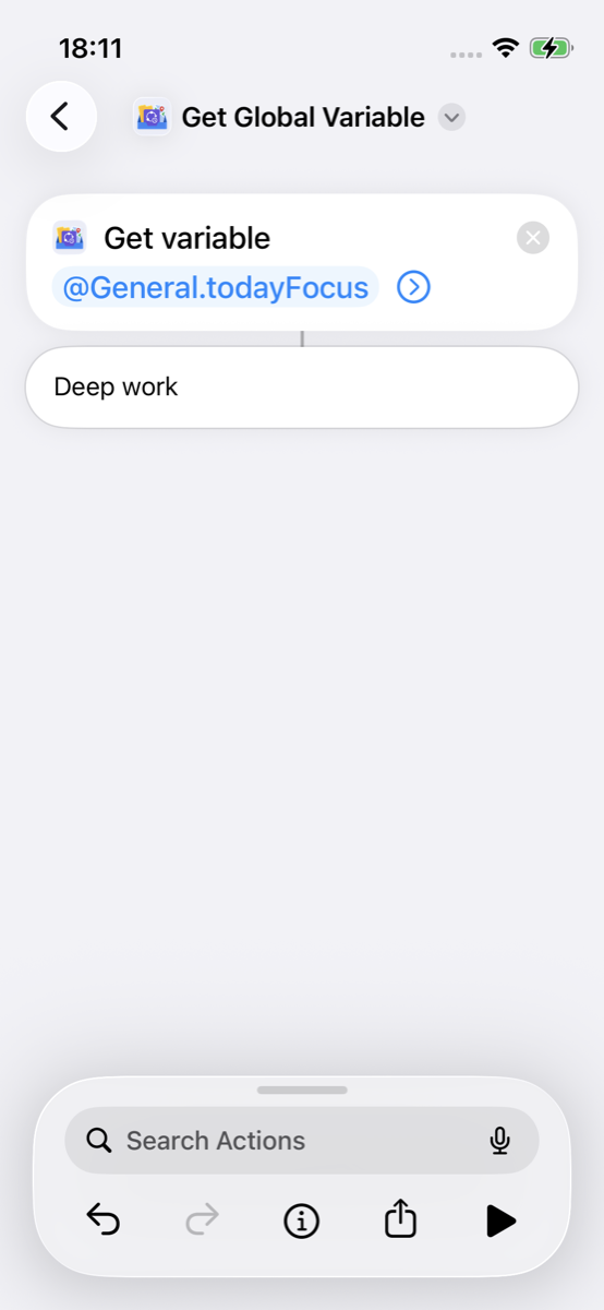 Get Global Variable with the same Key Path and Show Result